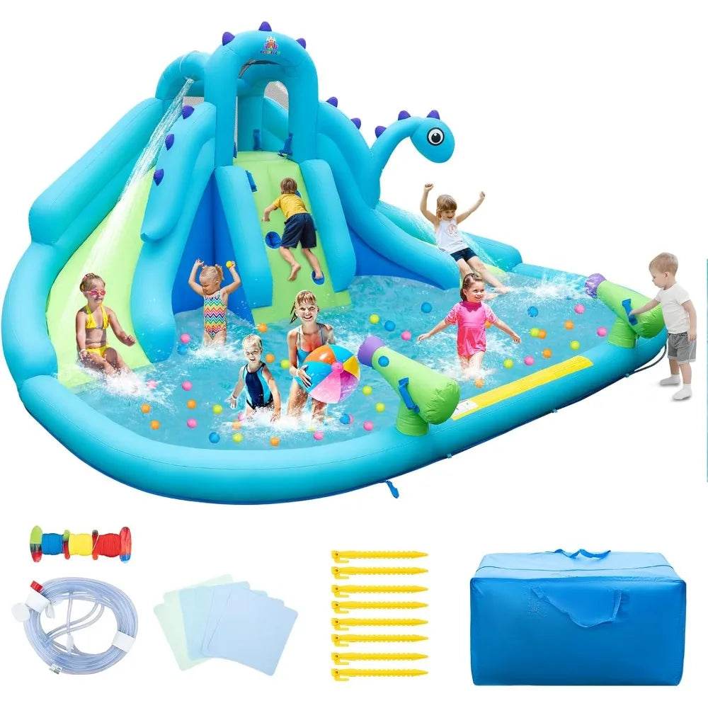 Inflatable Water Slide Dinosaur Water Bounce House Park - ToylandEU