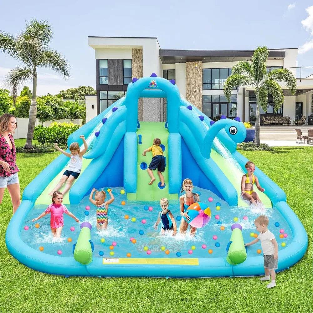 Inflatable Water Slide Dinosaur Water Bounce House Park - ToylandEU