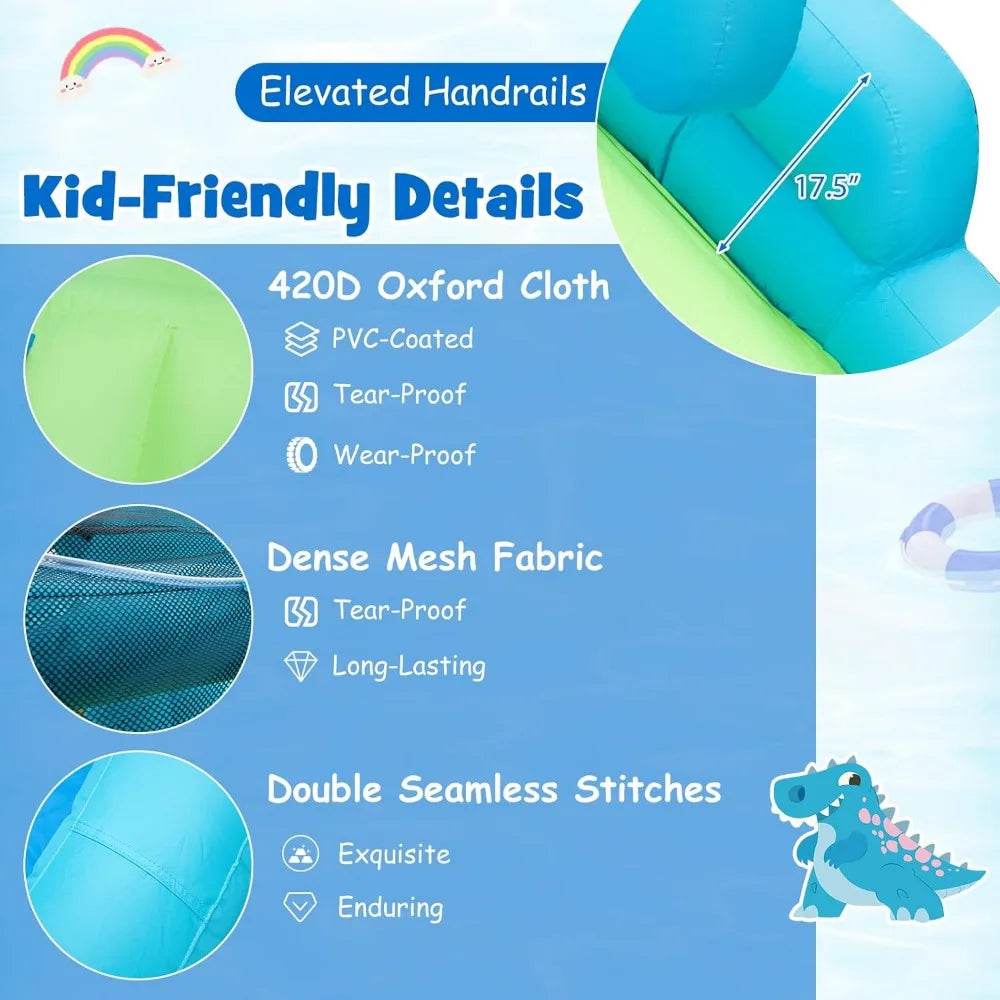 Inflatable Water Slide Dinosaur Water Bounce House Park - ToylandEU