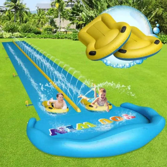  Inflatable Water Slide Dual Racing Lanes Backyard Fun -  ToylandEU™