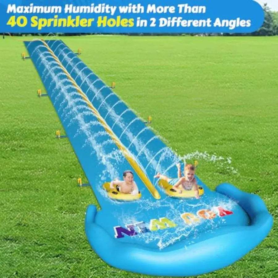  Inflatable Water Slide Dual Racing Lanes Backyard Fun -  ToylandEU™
