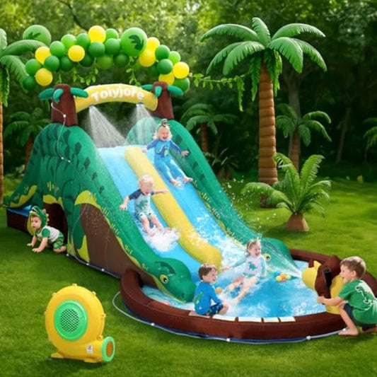  Inflatable Water Slide Dual Slides Splash Pool Durable PVC -  ToylandEU™