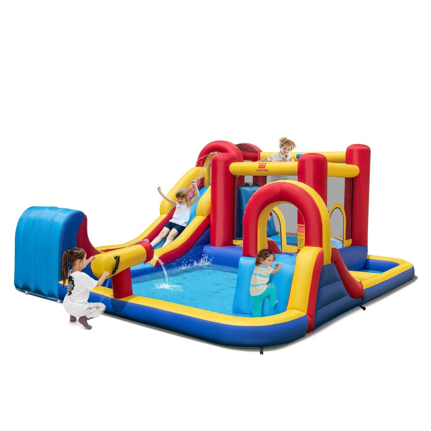 Inflatable Water Slide Giant Kids Water Park w Double Slides - ToylandEU