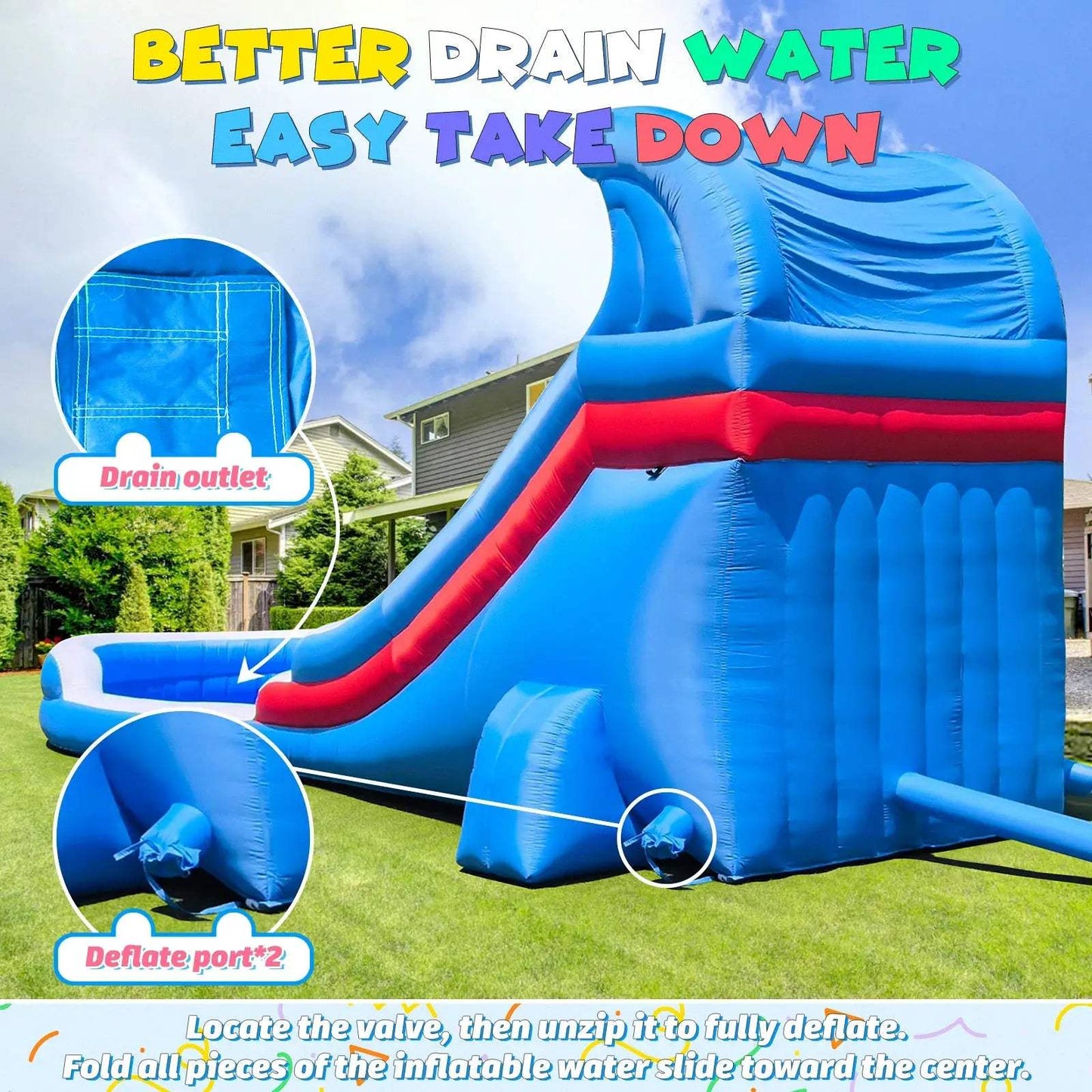  Inflatable Water Slide Outdoor Use Durable Safe Design -  ToylandEU™