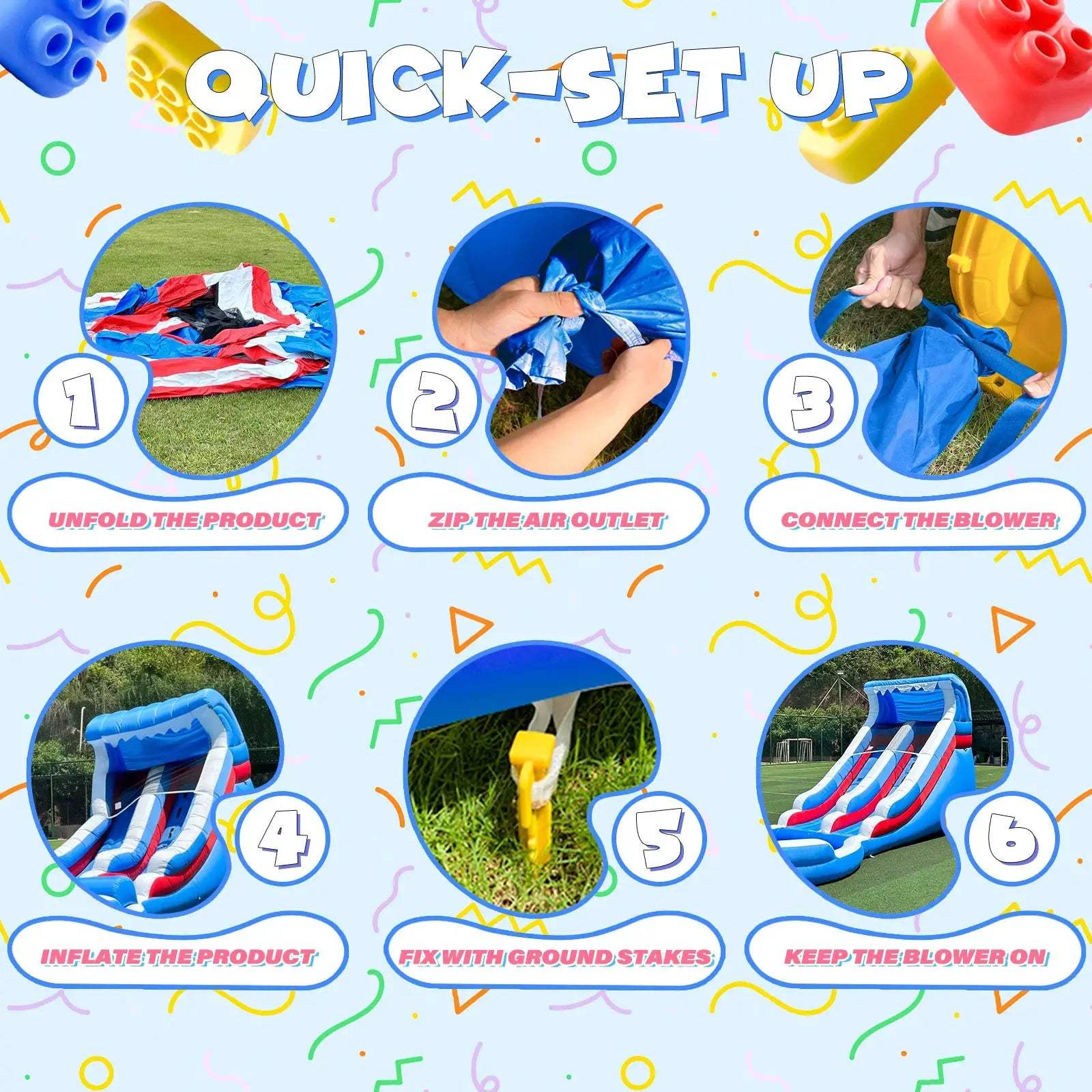  Inflatable Water Slide Outdoor Use Durable Safe Design -  ToylandEU™