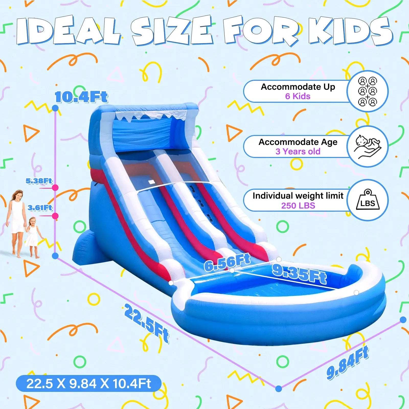  Inflatable Water Slide Outdoor Use Durable Safe Design -  ToylandEU™