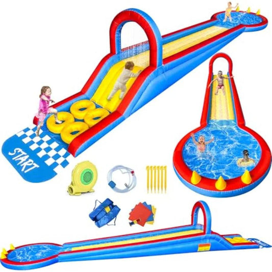  Inflatable Water Slide Park 31Ft Obstacle Course US Made -  ToylandEU™