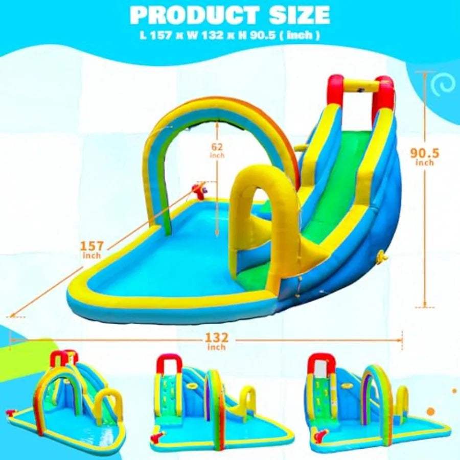  Inflatable Water Slide Park Air Blower Rainbow Sprinkler -  ToylandEU™