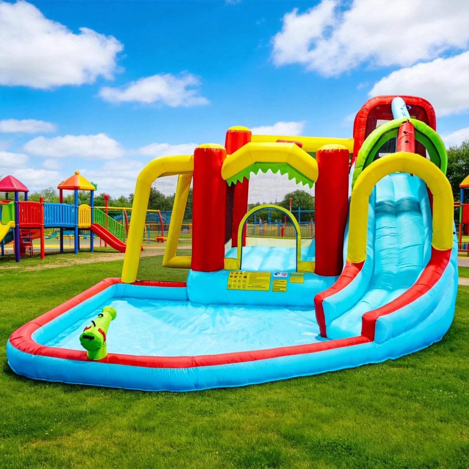  Inflatable Water Slide Park Bounce House Backyard Fun Pro -  ToylandEU™