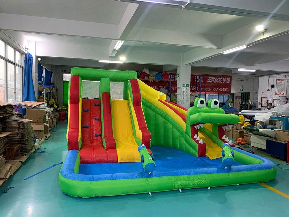 Inflatable Water Slide Park With Blower For Kids 8018 - ToylandEU