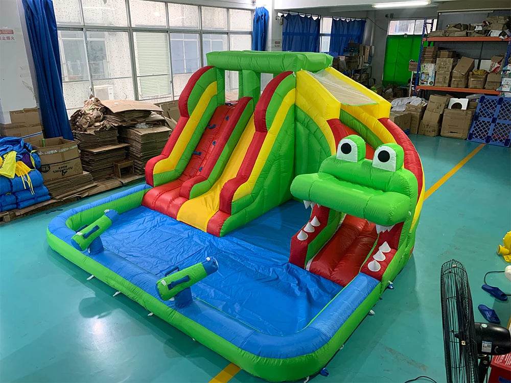Inflatable Water Slide Park With Blower For Kids 8018 - ToylandEU