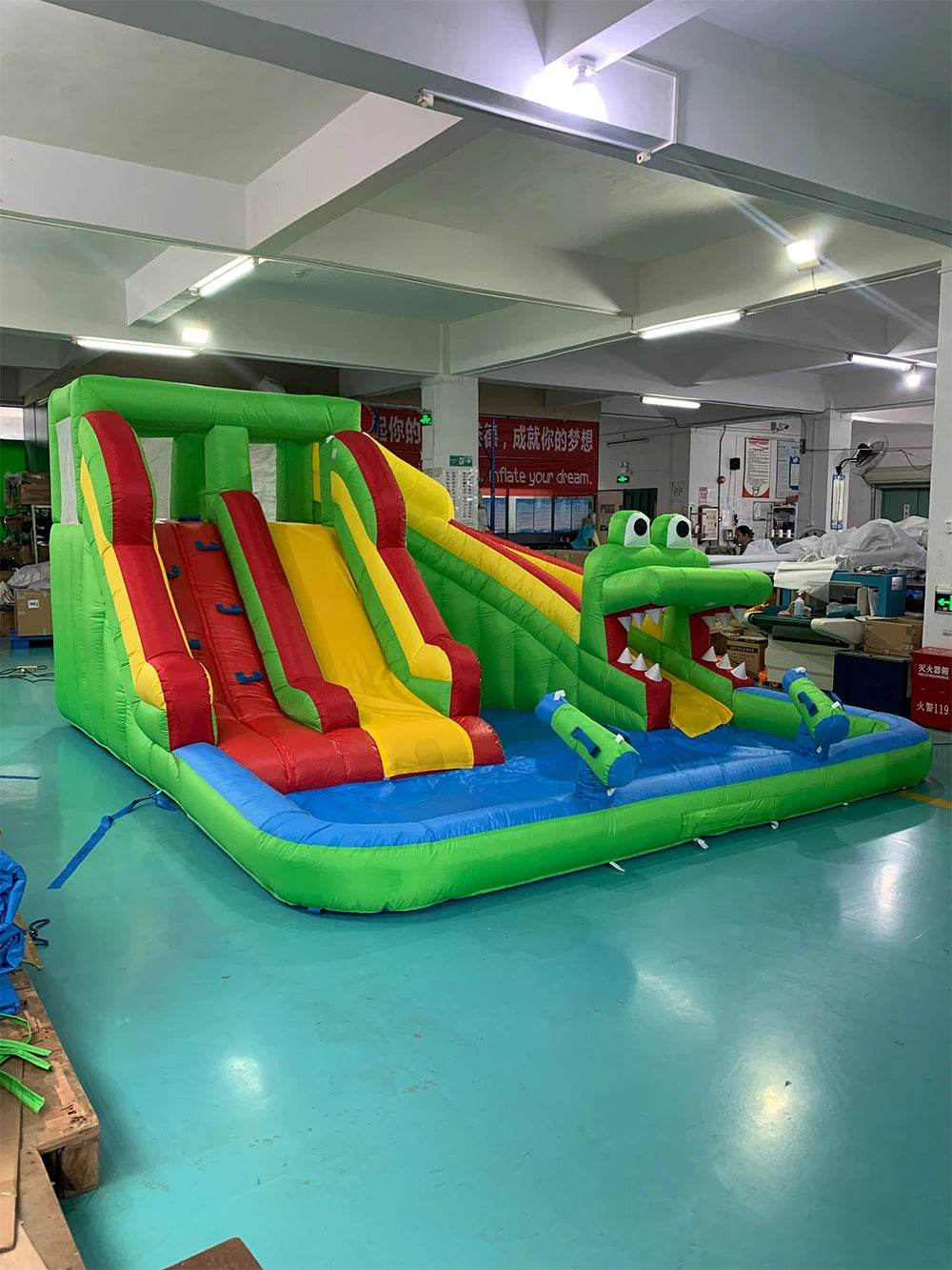 Inflatable Water Slide Park With Blower For Kids 8018 - ToylandEU