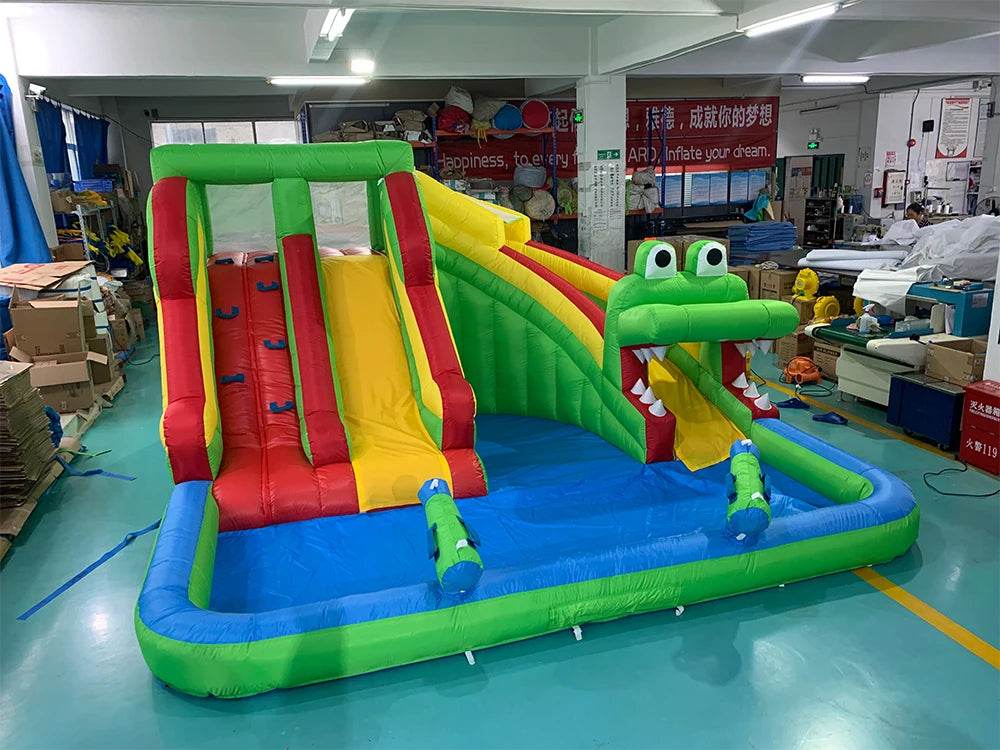 Inflatable Water Slide Park With Blower For Kids 8018 - ToylandEU