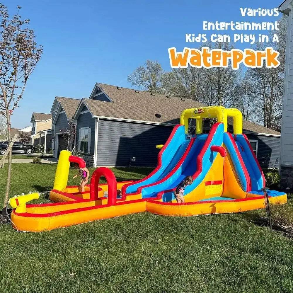 Inflatable Water Slide Park With Climbing Wall And Splash - ToylandEU
