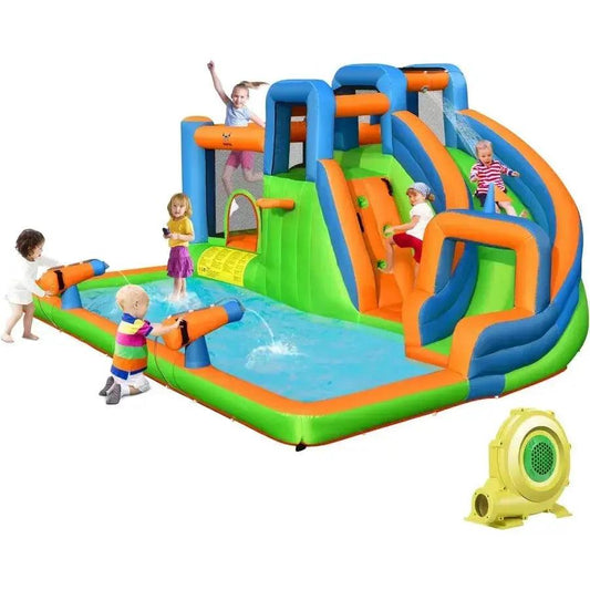  Inflatable Water Slide Splash Pool And Climbing Wall -  ToylandEU™