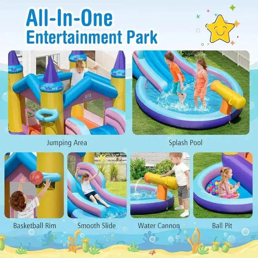  Inflatable Water Slide Two In One Castle Bounce House -  ToylandEU™