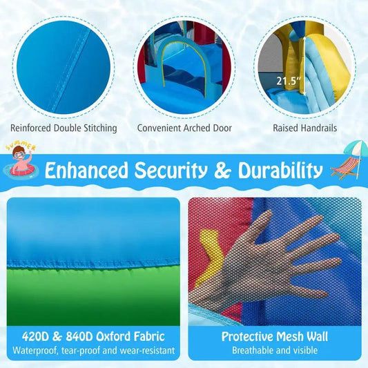  Inflatable Water Slide Wet Dry Combo Bounce Outdoors -  ToylandEU™