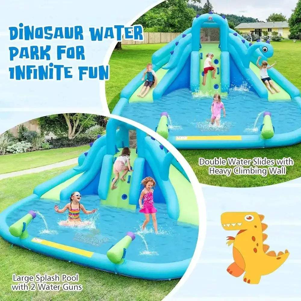 Inflatable Water Slide With Dinosaur Theme For Backyard Fun - ToylandEU