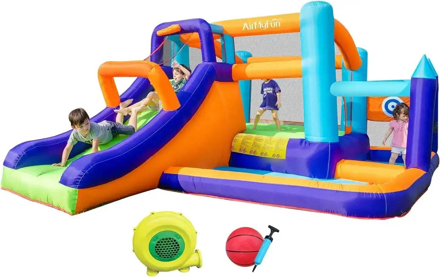 Inflatable Water Slide With Long Curved Slide For Backyard Fun - ToylandEU