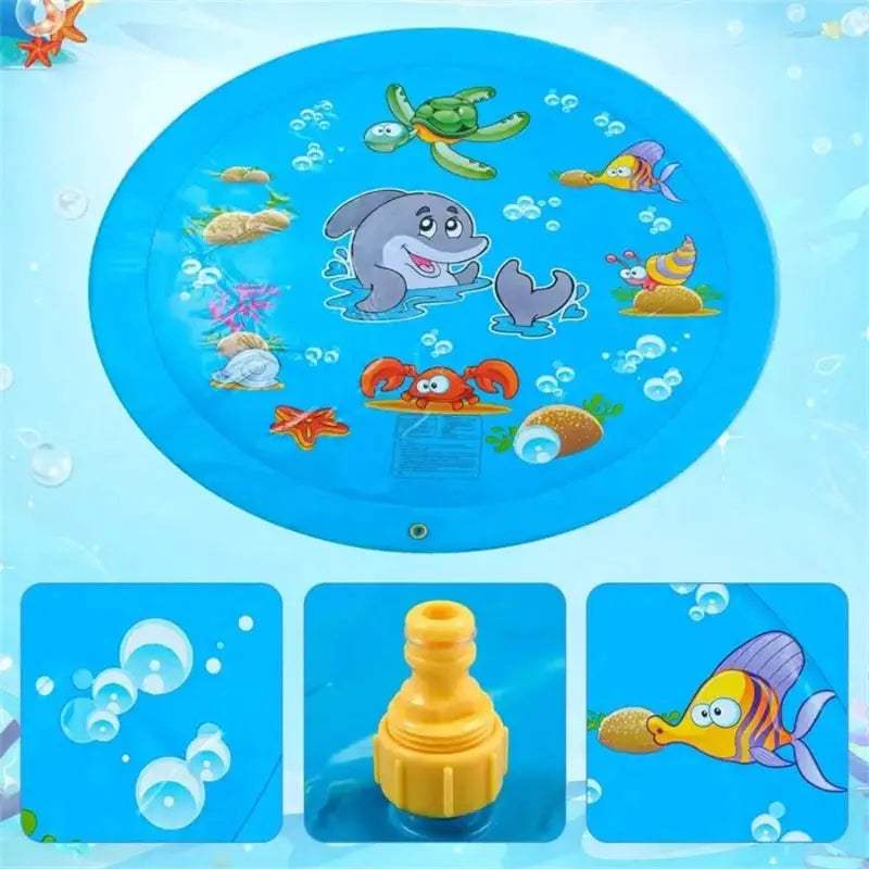  Inflatable Water Sprinkler Pad Kids Outdoor Splash Safe -  ToylandEU™
