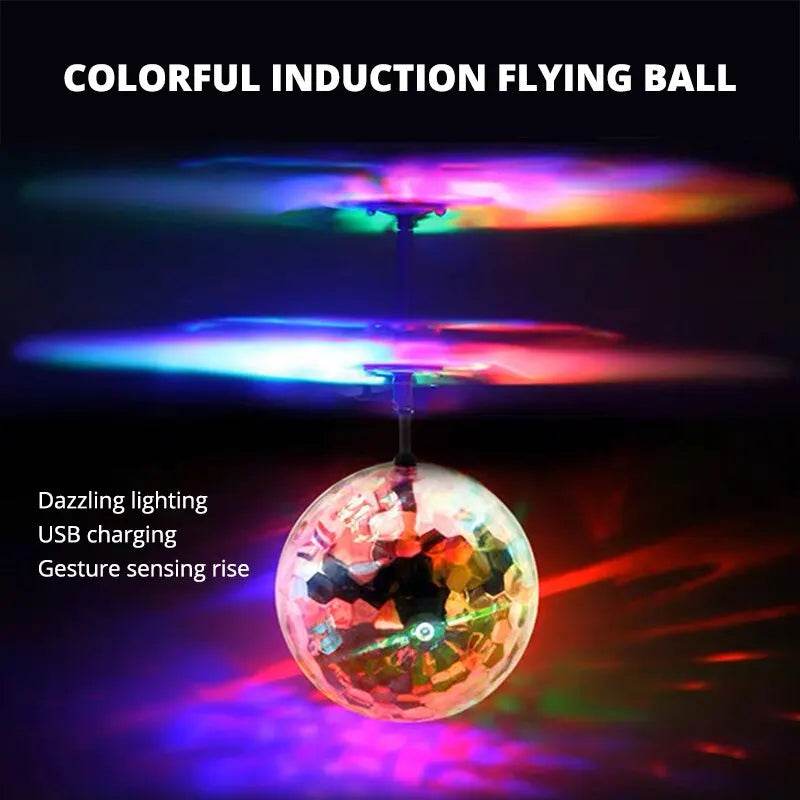 Infrared Gesture-Controlled LED Crystal Flying Ball - USB Rechargeable Toy - ToylandEU