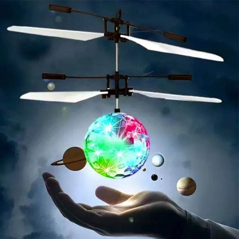 Infrared Gesture-Controlled LED Crystal Flying Ball - USB Rechargeable Toy - ToylandEU