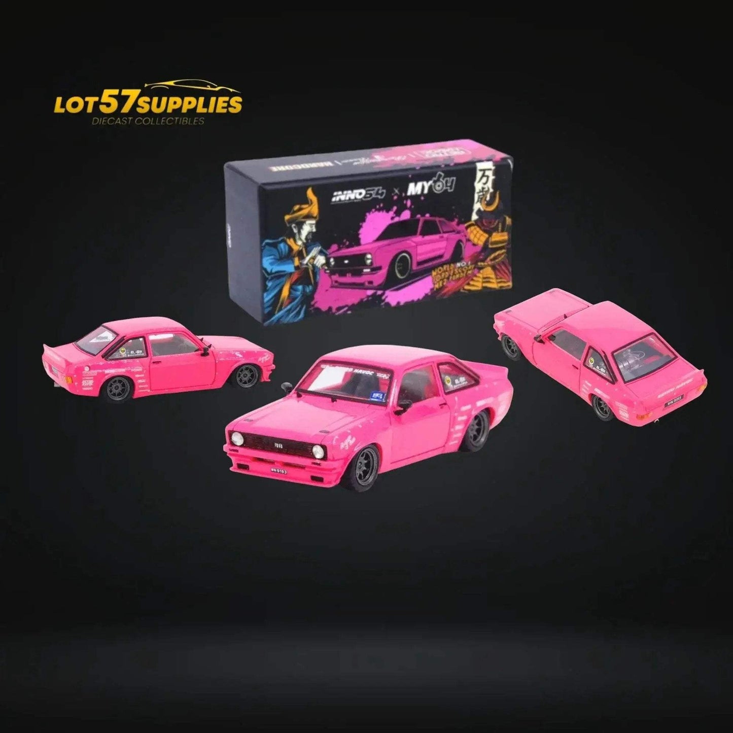 Inno64 Ford Escort MK2 Pandem "Emotion" Retro Havoc Pink 1:64 IN64R-MK2P-ERH - ToylandEU