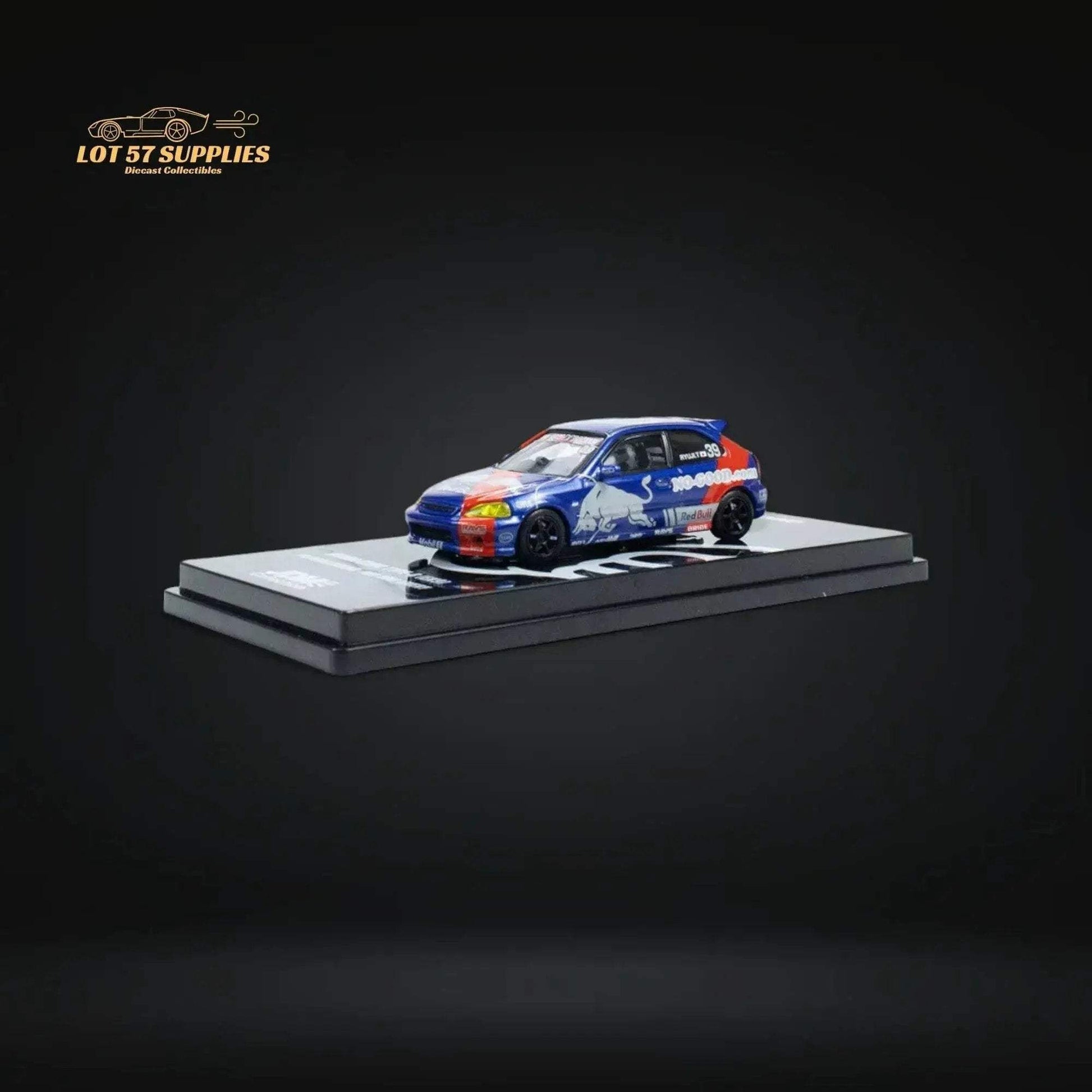Inno64 Honda Civic Type-R EK9 #39 NO GOOD RACING Red Bull Livery 1:64 IN64-EK9-JDM16 - ToylandEU