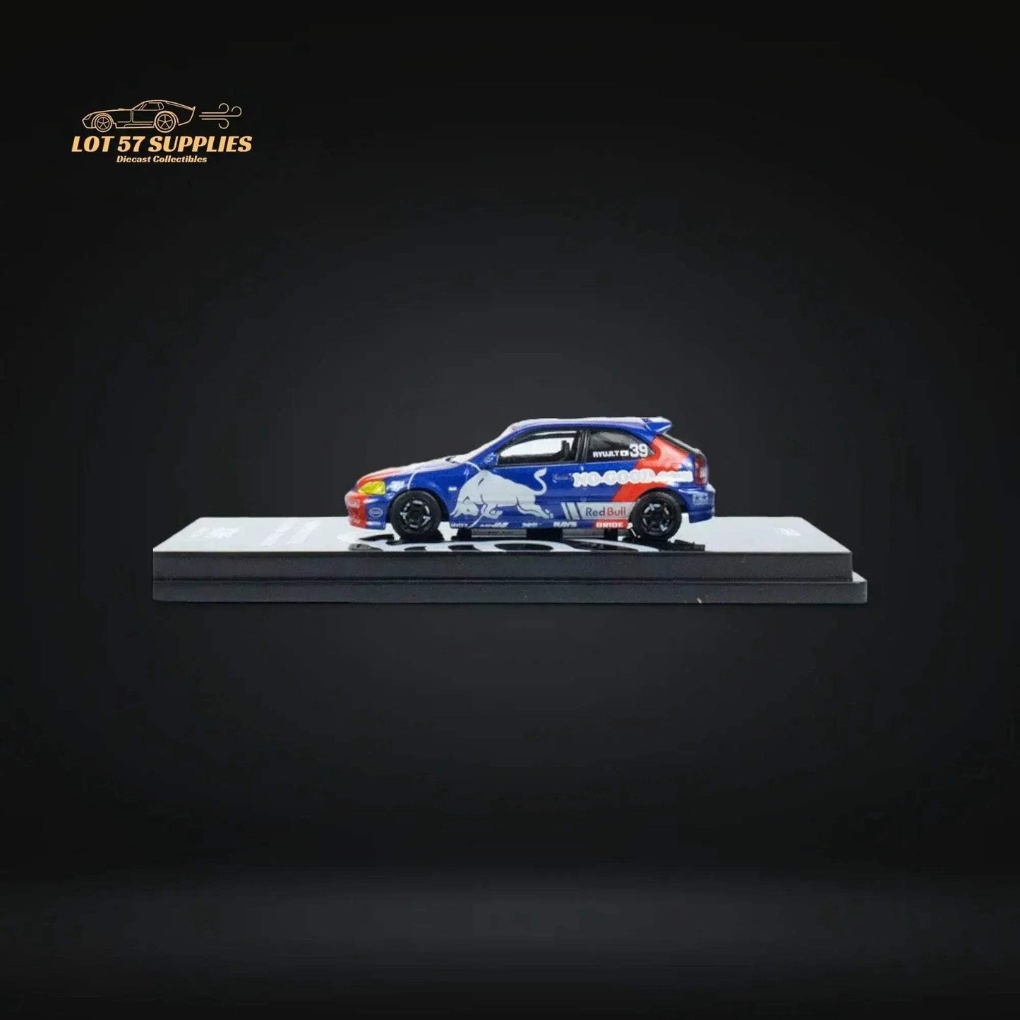 Inno64 Honda Civic Type-R EK9 #39 NO GOOD RACING Red Bull Livery 1:64 IN64-EK9-JDM16 - ToylandEU