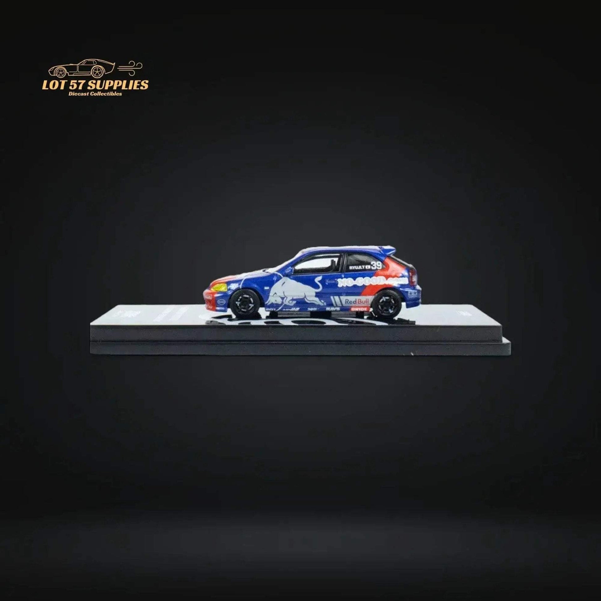 Inno64 Honda Civic Type-R EK9 #39 NO GOOD RACING Red Bull Livery 1:64 IN64-EK9-JDM16 - ToylandEU