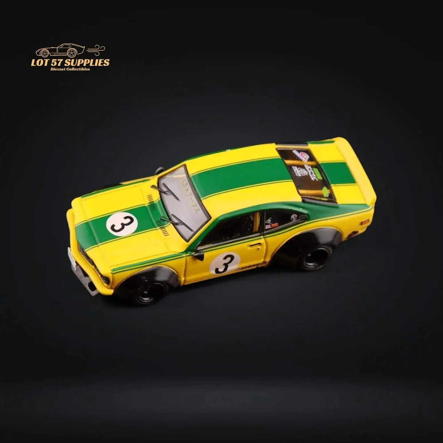 Inno64 Mazda RX-3 Savanna LBWK Yellow Green #3 1:64 IN64-LBWKRX3-01 - ToylandEU