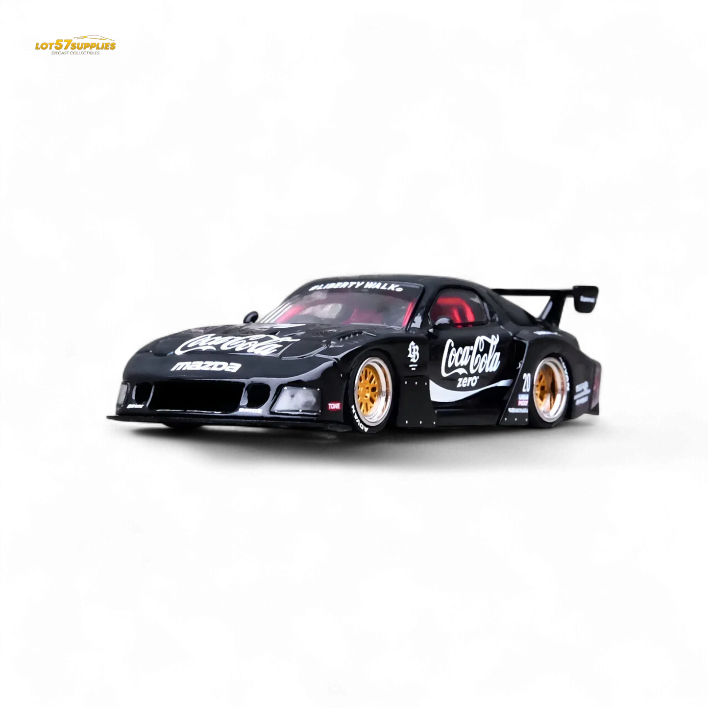 Inno64 Mazda RX-7 LBWK in Black 1:64 IN64-LBWK-RX7-01 - ToylandEU