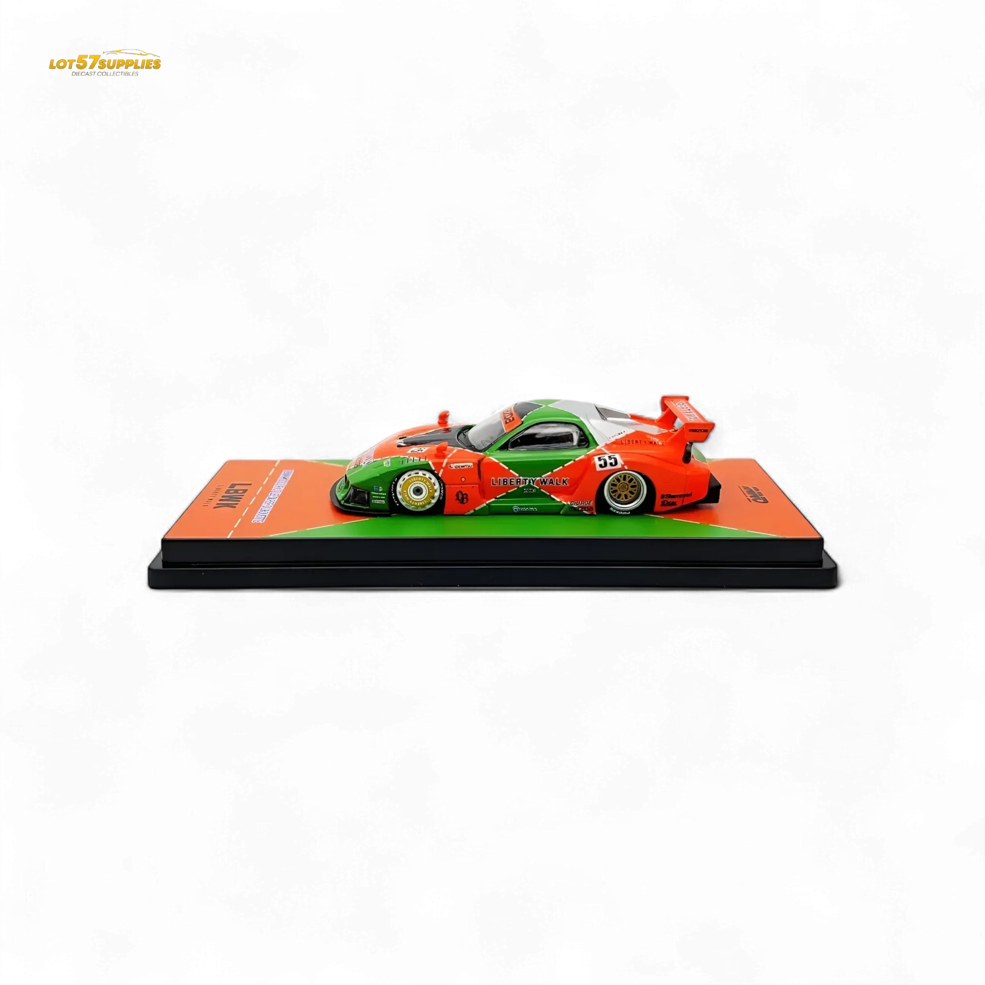 Inno64 Mazda RX-7 LBWK FD3S Orange/Green MDX 24' 1:64 IN64-LBWK-RX7-04 - ToylandEU