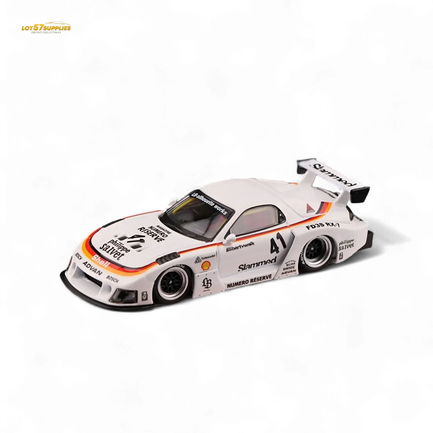 Inno64 Mazda RX-7 LBWK in White 1:64 IN64-LBWK-RX7-02 - ToylandEU