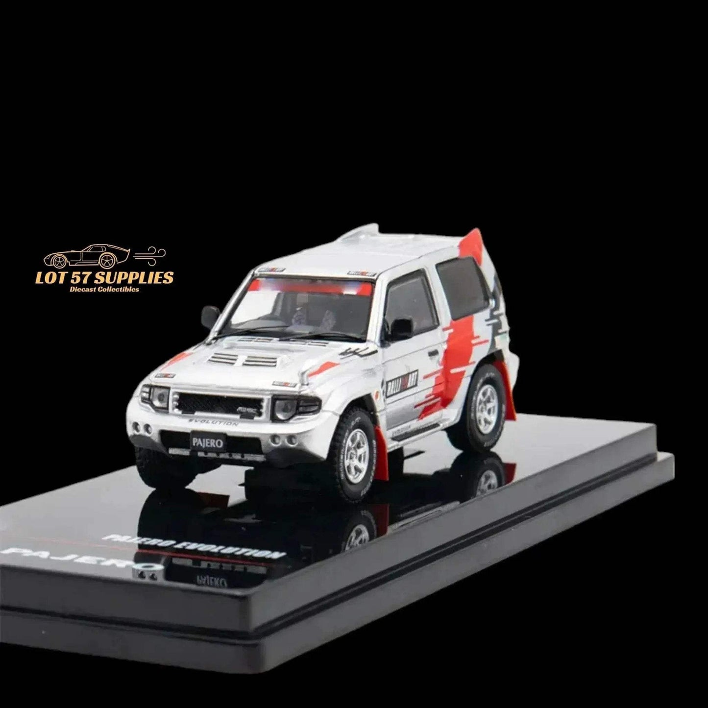 Inno64 Mitsubishi Pajero Evolution "RALLIART" in Silver 1:64 IN64-EVOP-RAWSIL - ToylandEU