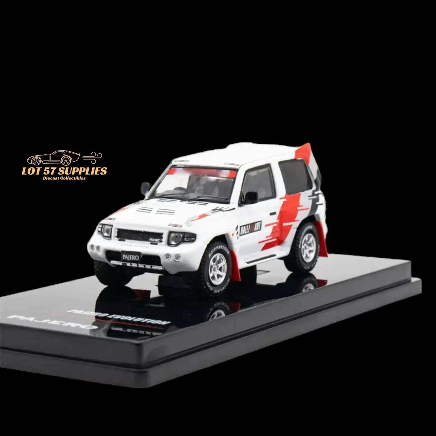 Inno64 Mitsubishi Pajero Evolution "RALLIART" in White 1:64 IN64-EVOP-RAWHI - ToylandEU