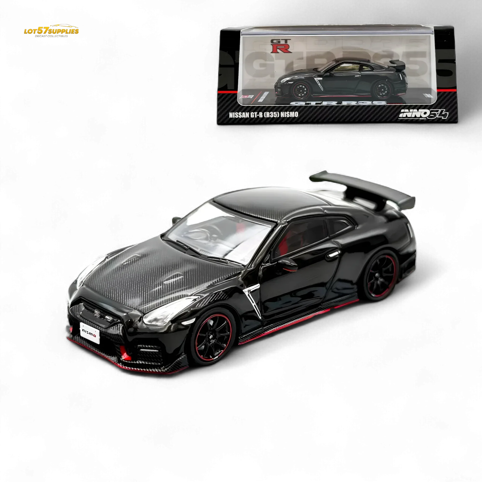 Inno64 Nissan GT-R R35 NISMO Black 1:64 - ToylandEU