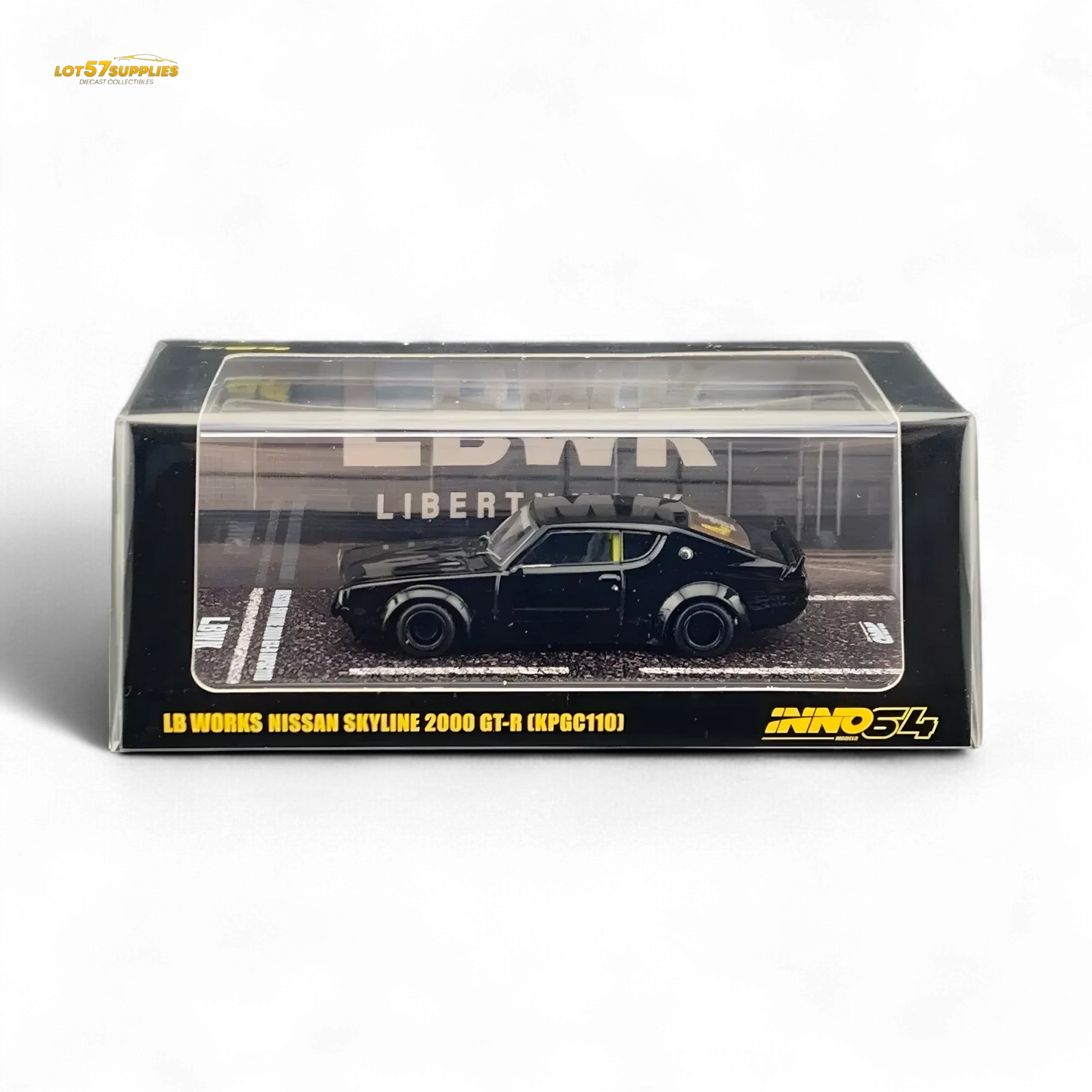 Inno64 Nissan Skyline 2000 GT-R KPGC110 KENMERI Black 1:64 - ToylandEU