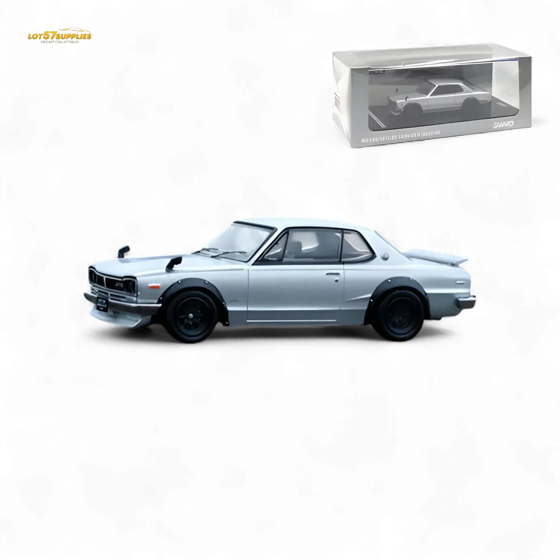 Inno64 Nissan Skyline 2000GT-R (KPGC10) in Silver 1:64 - ToylandEU