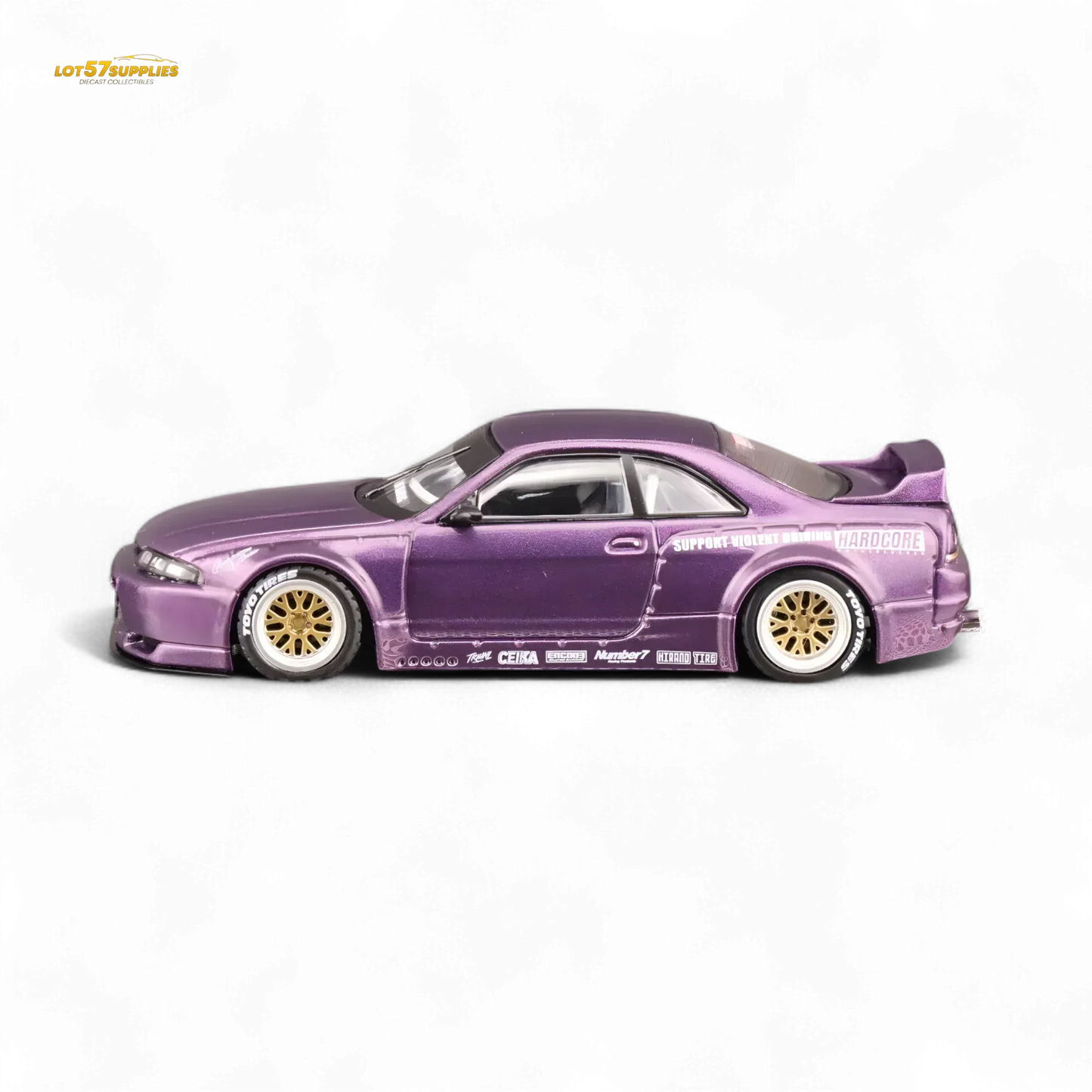Inno64 NISSAN SKYLINE GT-R (R33) "PANDEM ROCKET BUNNY" Purple 1:64 - ToylandEU