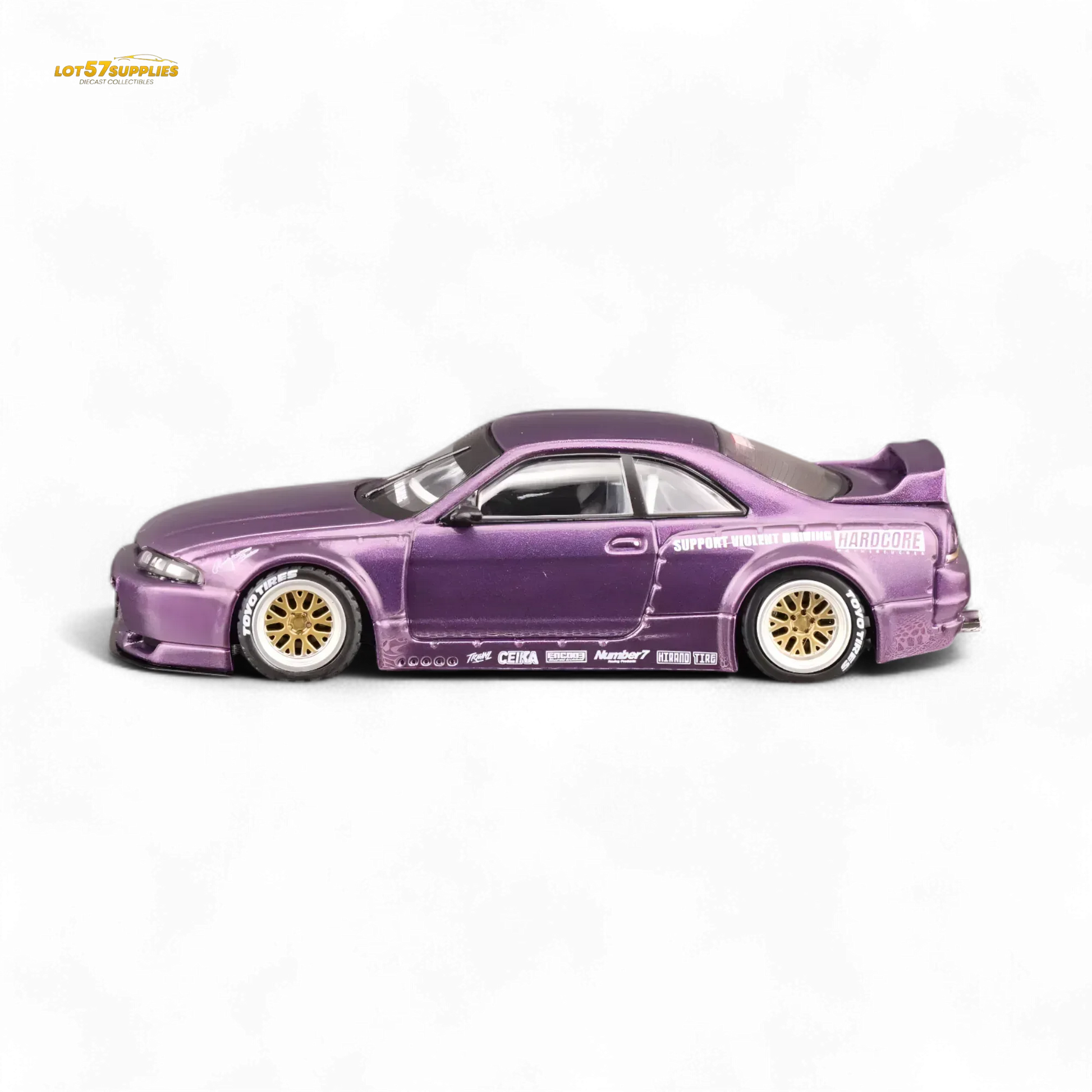 Inno64 NISSAN SKYLINE GT-R (R33) "PANDEM ROCKET BUNNY" Purple 1:64 - ToylandEU