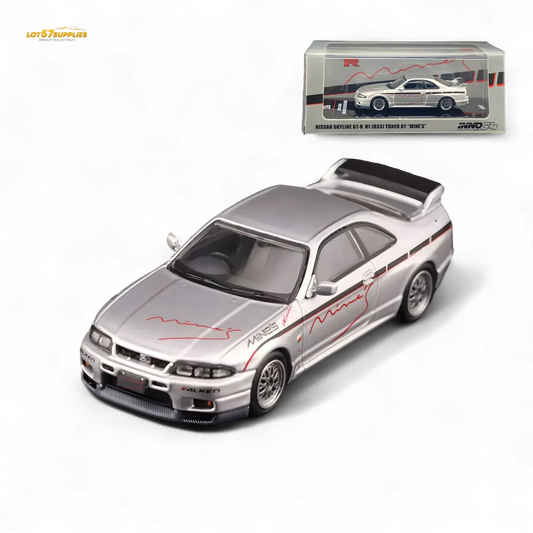  Inno64 Nissan Skyline GT-R R33 "Tuned by Mine's" Silver 1:64 -  ToylandEU™