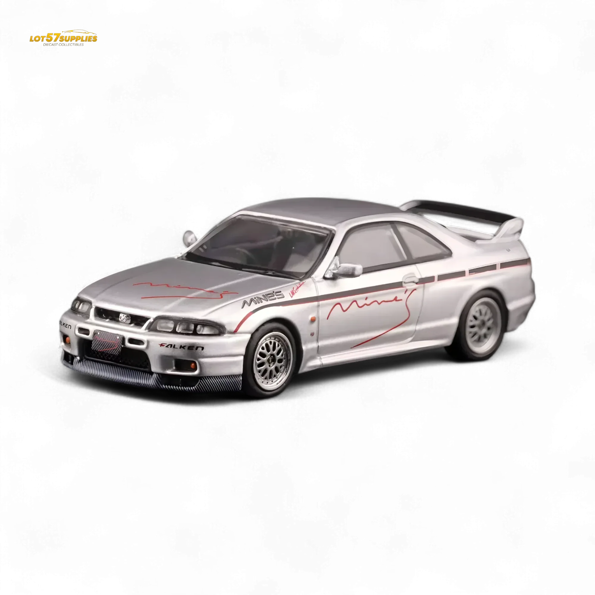 Inno64 NISSAN SKYLINE GR-R (R33) "Tuned by Mine's" Silver 1:64 - ToylandEU