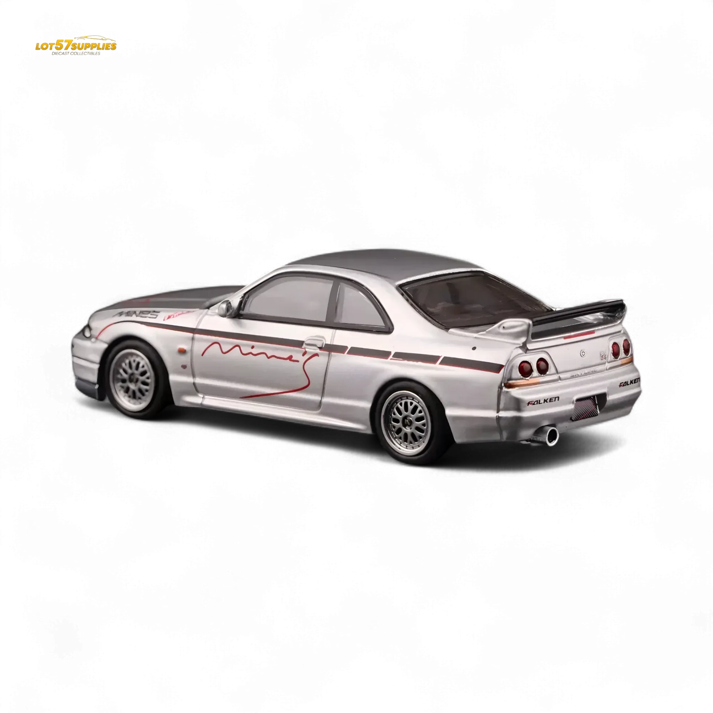 Inno64 NISSAN SKYLINE GR-R (R33) "Tuned by Mine's" Silver 1:64 - ToylandEU