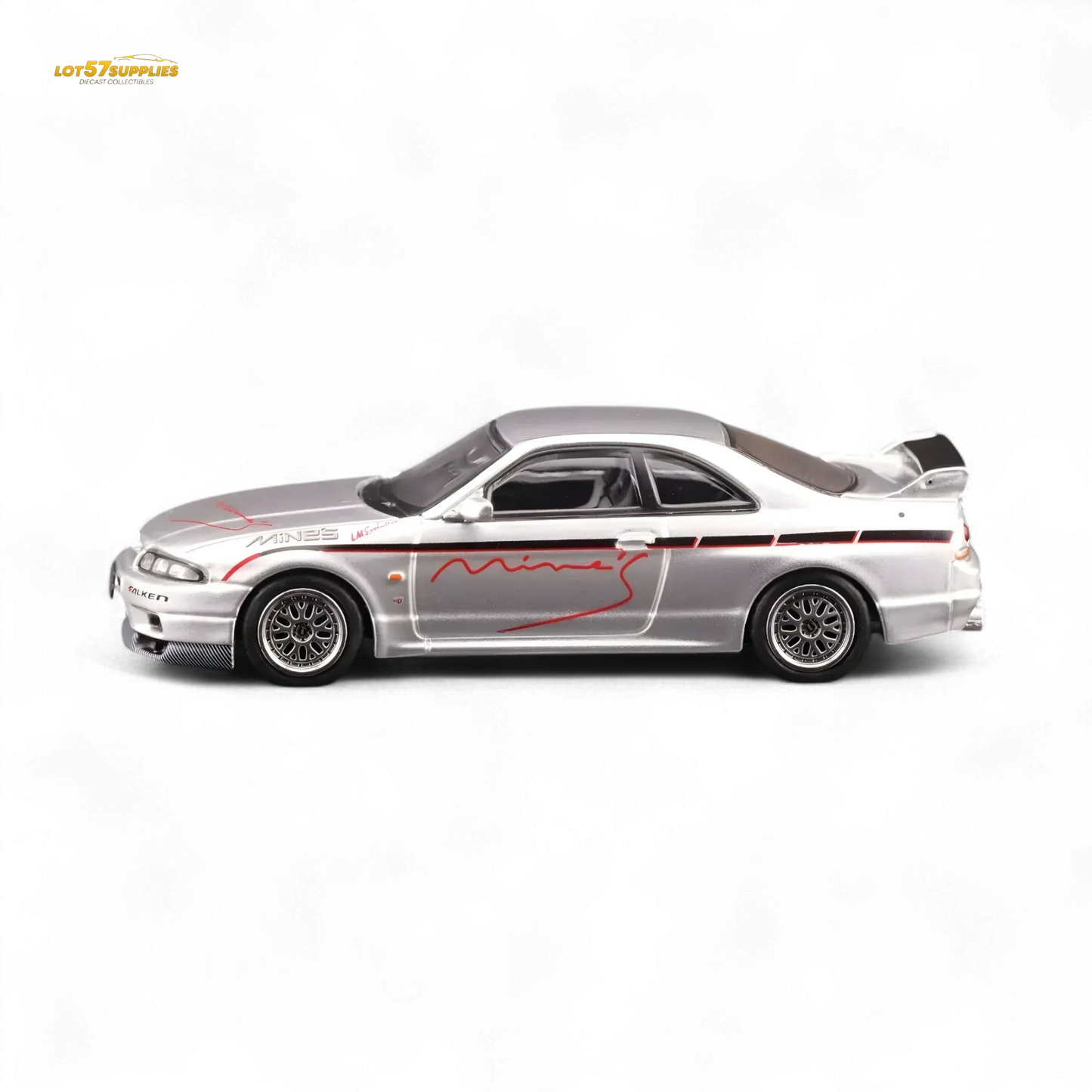 Inno64 NISSAN SKYLINE GR-R (R33) "Tuned by Mine's" Silver 1:64 - ToylandEU