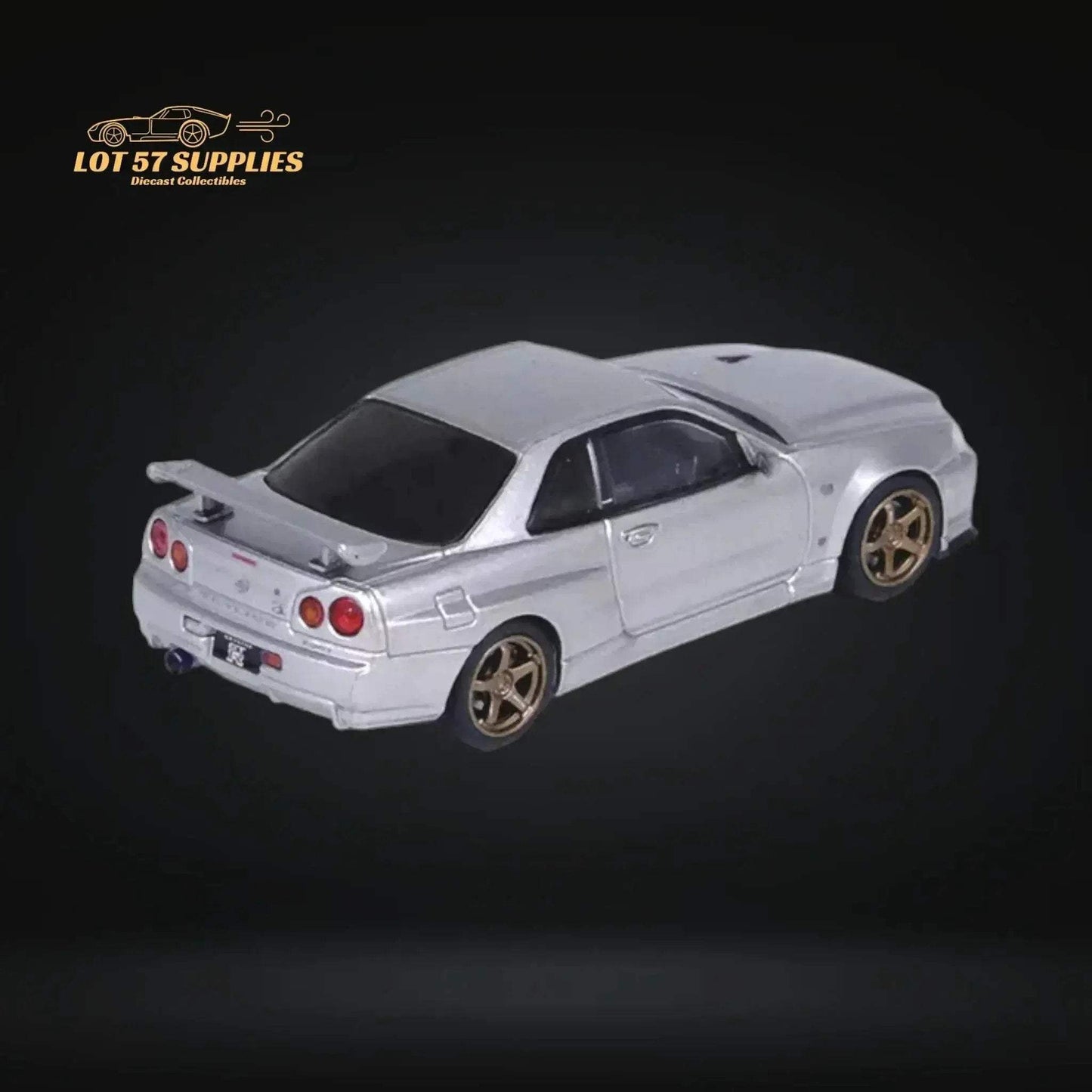 Inno64 NISSAN SKYLINE GT-R (R34) V-SPEC II SILVER 1:64 IN64-R34VS-SIL - ToylandEU