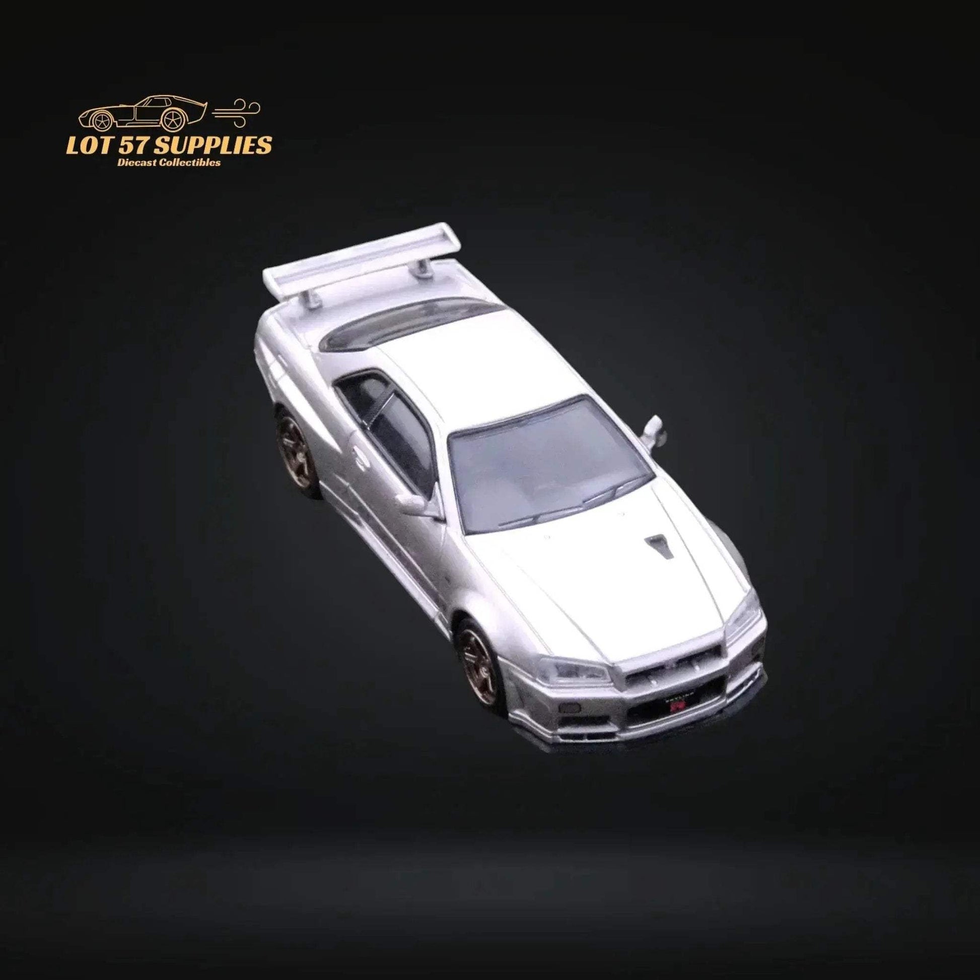 Inno64 NISSAN SKYLINE GT-R (R34) V-SPEC II SILVER 1:64 IN64-R34VS-SIL - ToylandEU