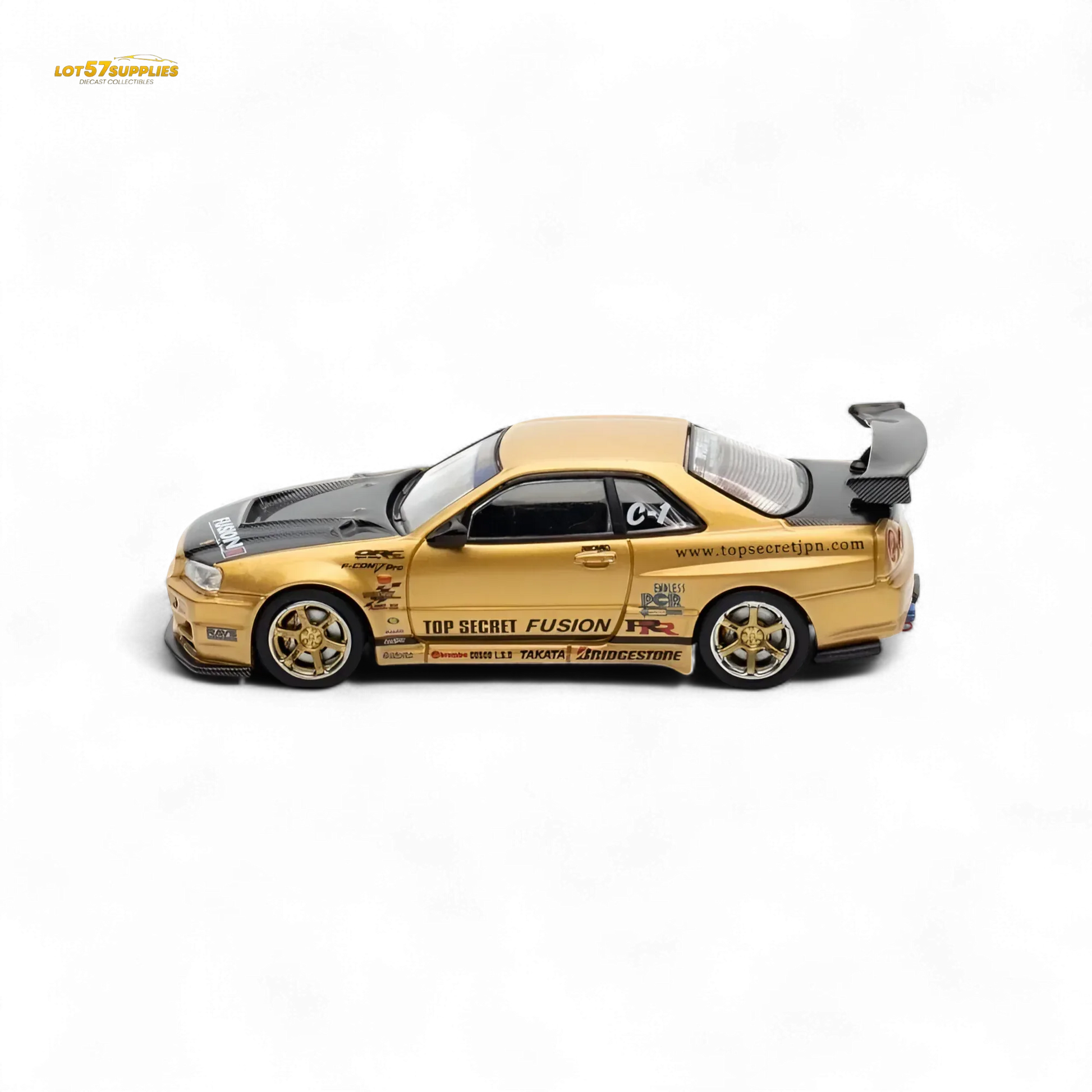 Inno64 TOP SECRET R34 GT-R - Gold 1:64 - ToylandEU
