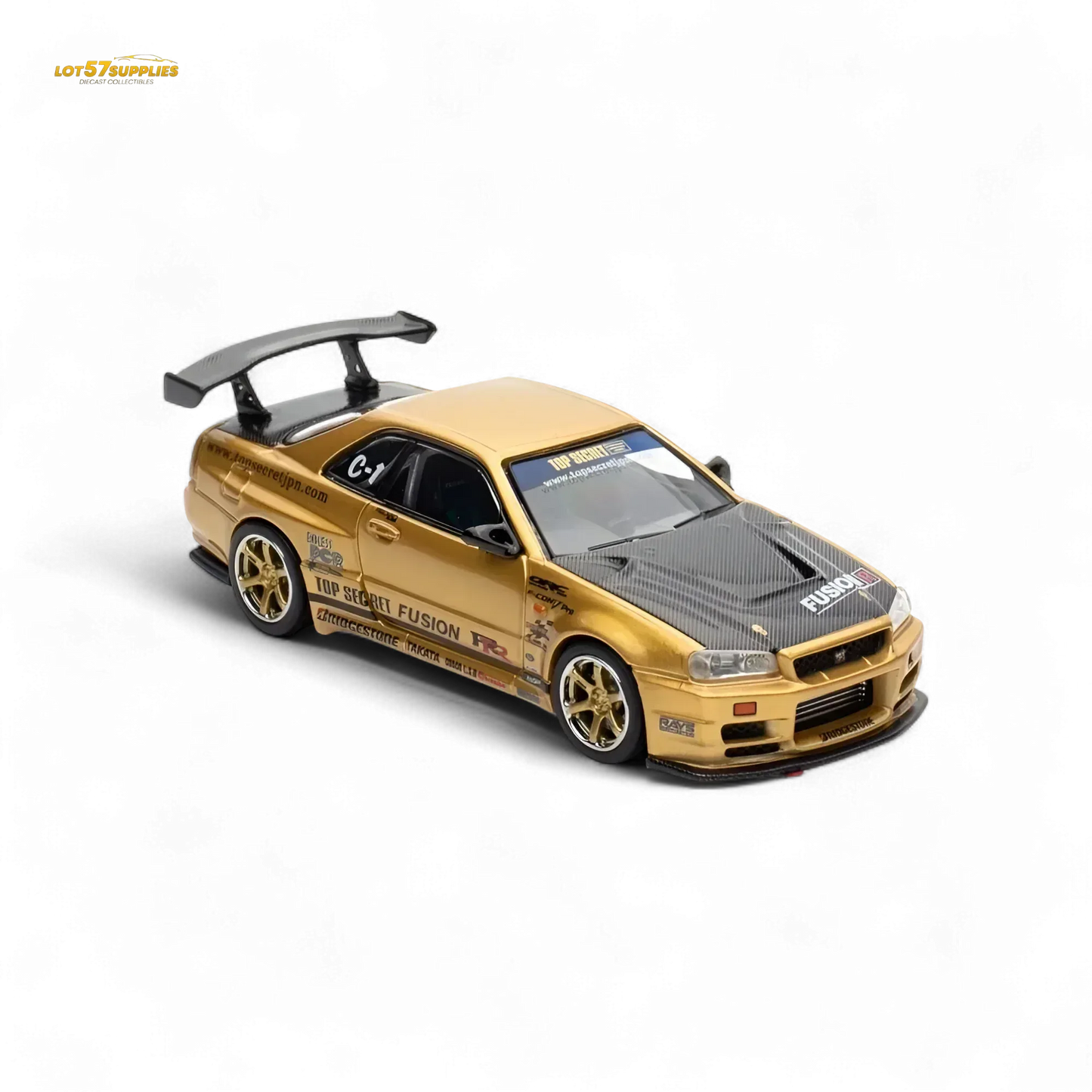 Inno64 TOP SECRET R34 GT-R - Gold 1:64 - ToylandEU