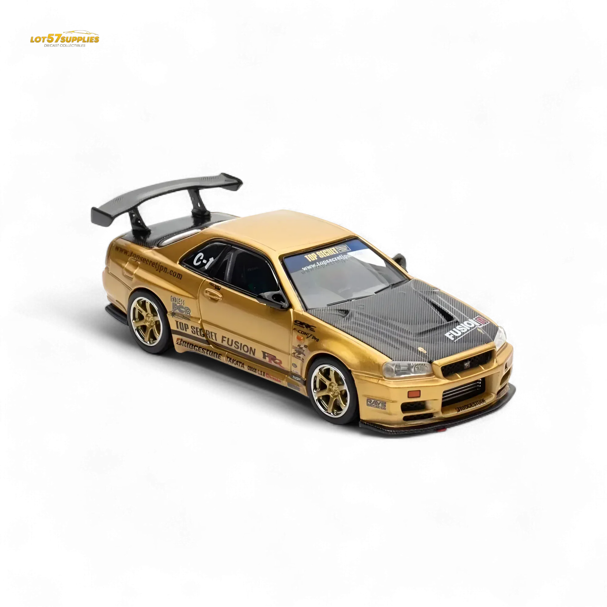 Inno64 TOP SECRET R34 GT-R - Gold 1:64 - ToylandEU